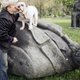 A user in the DNC hack took his or her name from the founder of the KGB. His 15-foot statue was toppled in the 1991 coup, as seen here. AP